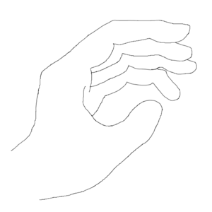 Outline of a hand