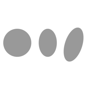Gray circle and ovals