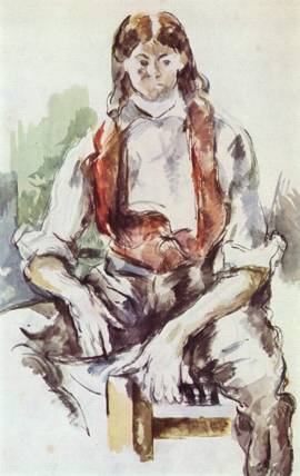 Paul Cezanne, Boy in a Red Vest, c. 1890. Watercolor on paper.