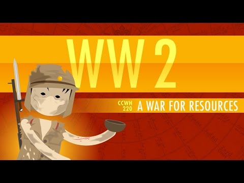 Thumbnail for the embedded element "World War II, A War for Resources: Crash Course World History #220"