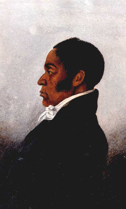Watercolor by an unknown artist of abolitionist James Forten