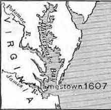Map of Jamestown dated 1607