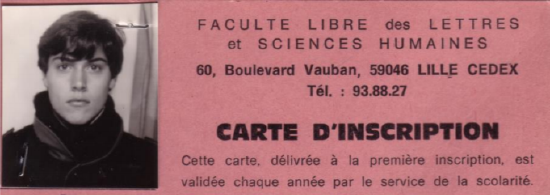 Student ID from University of Lille, France