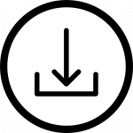 El icono de descarga muestra una flecha apuntando hacia abajo