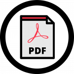 El icono PDF muestra el archivo con el logotipo de Adobe