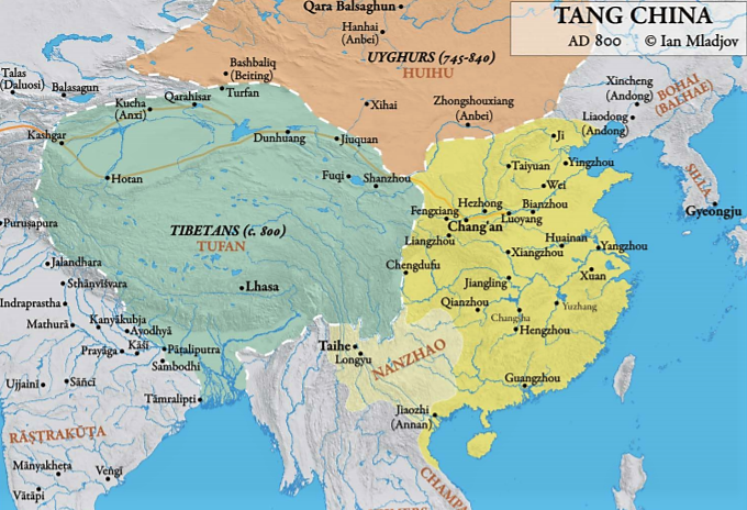 song and tang dynasty map