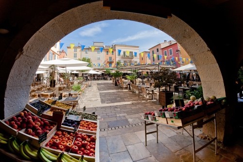 Open air market in Provence France