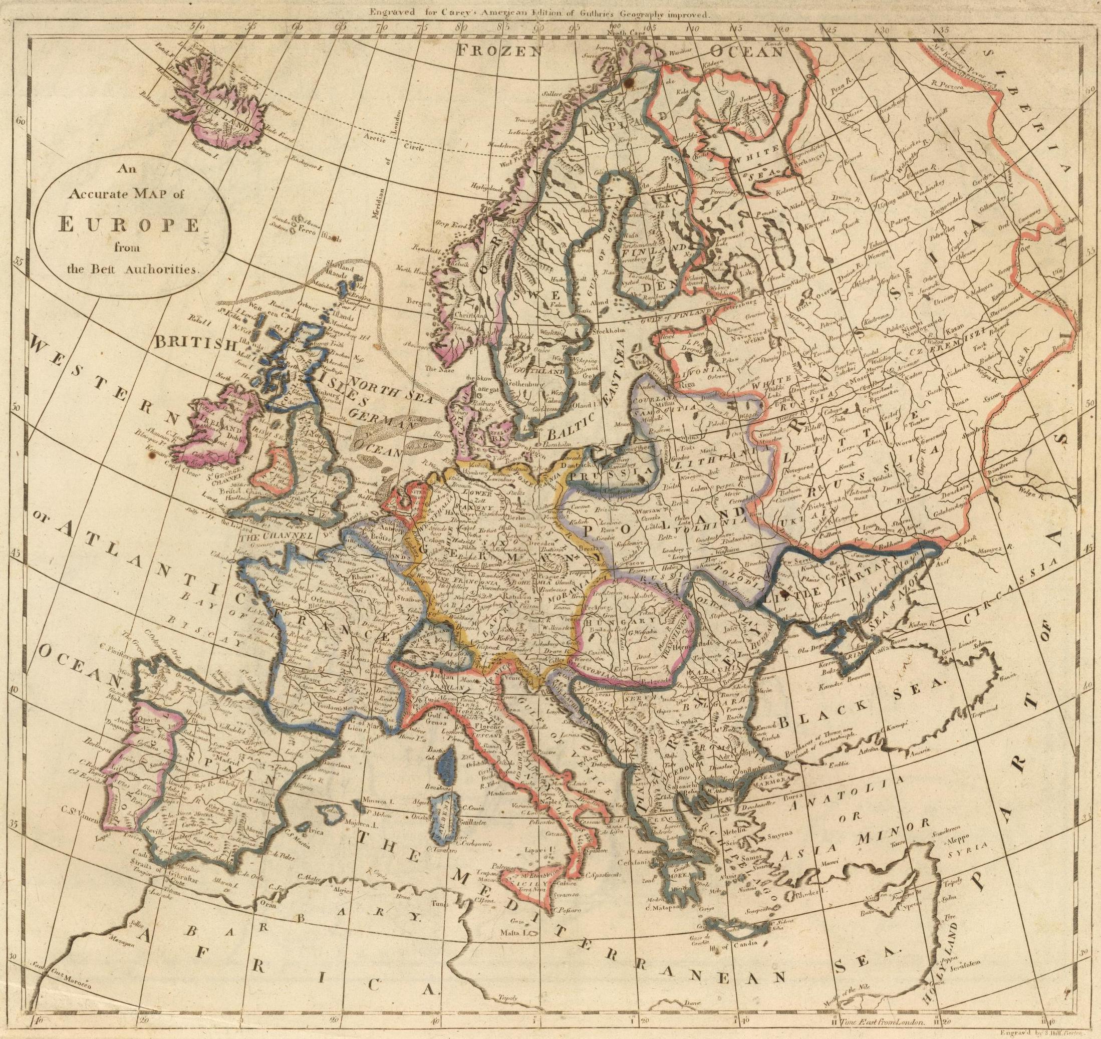 Mapa de Europa, 1811
