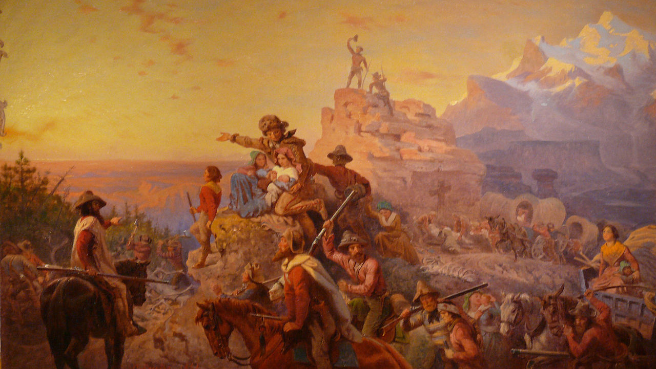 Emanuel Gottlieb Leutze, Hacia el oeste el curso del imperio toma su camino, 1862. Mural, Capitolio de los Estados Unidos