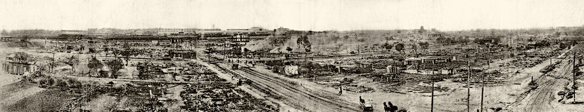 Panorama de la destrucción de Greenwood