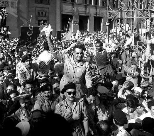 Nasser greeted by crowds