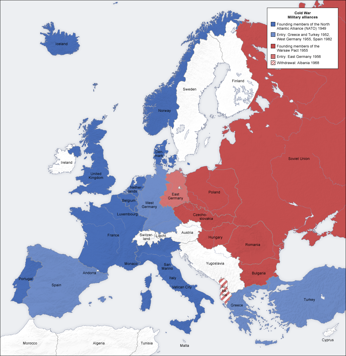 Guerra Fría mapa