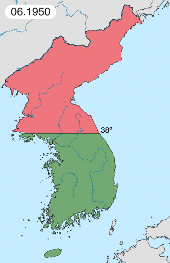 Guerra de Corea mapa
