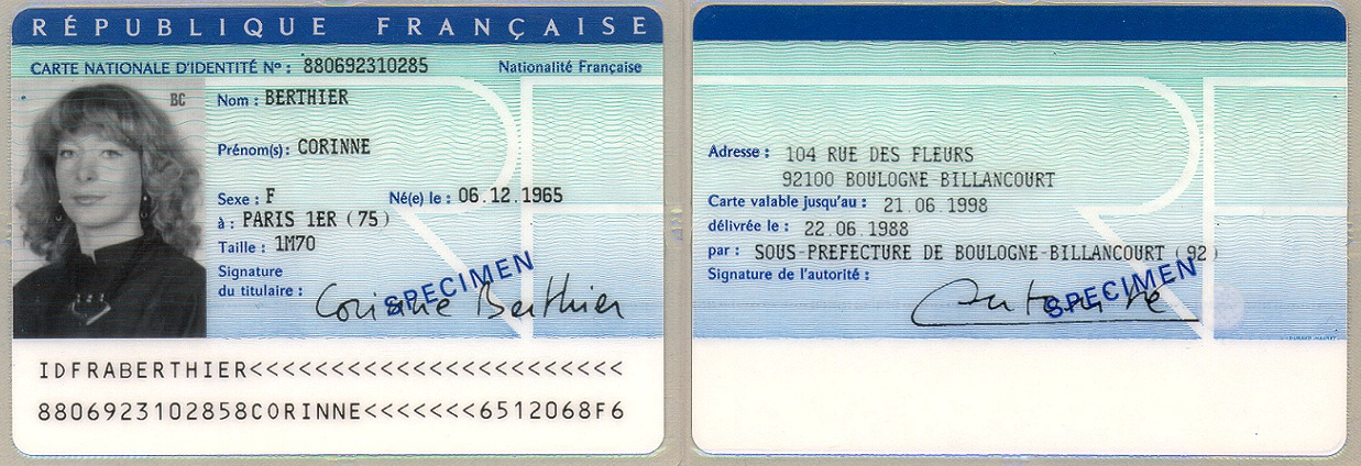 French identity card