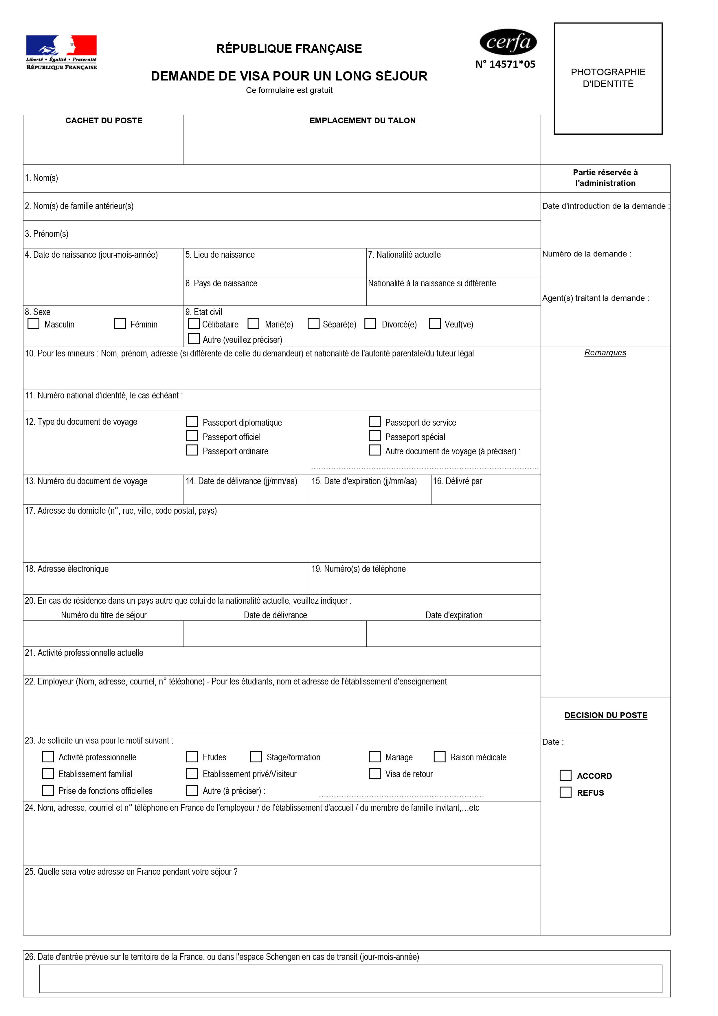 Application for French Visa