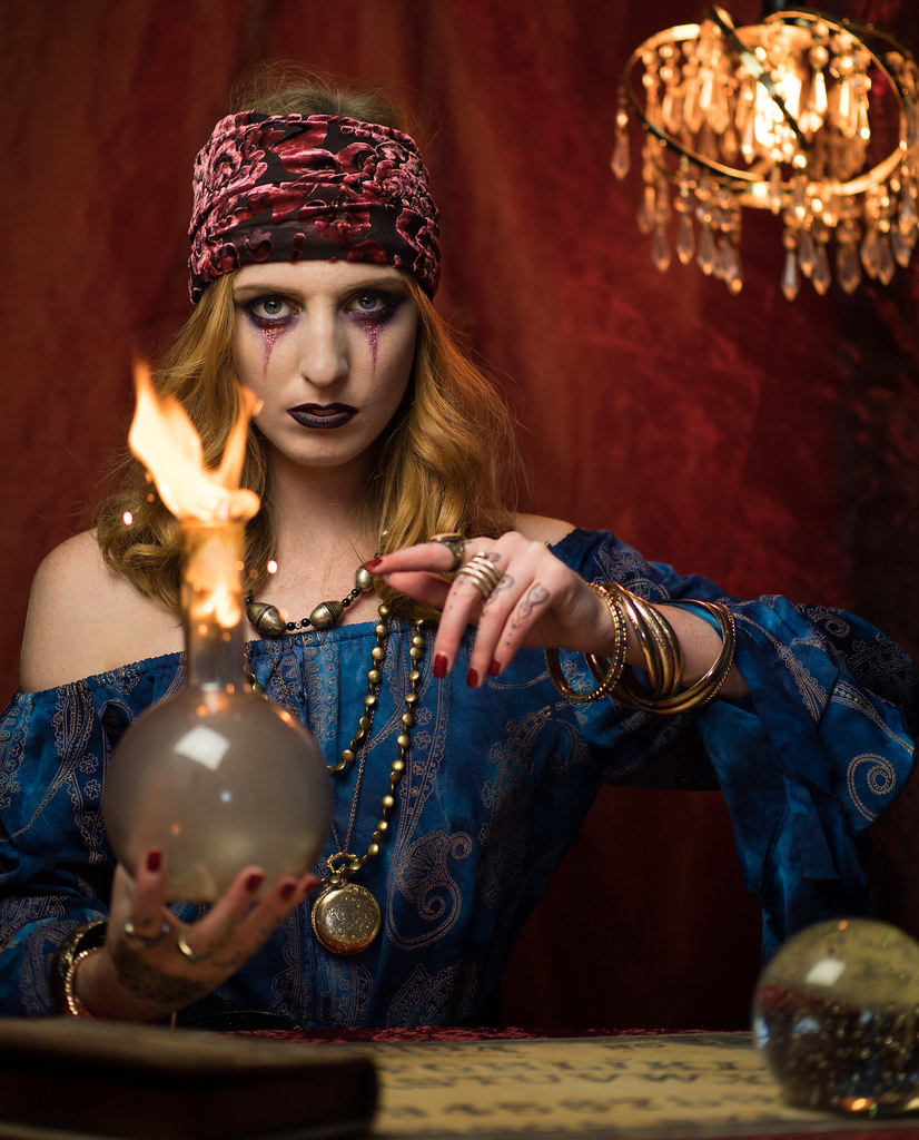 Fortune teller with a crystal ball