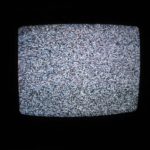 Television with static (no signal).