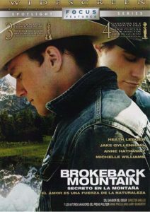 DVD cover for romantic movie "brokeback mountain"