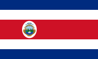 Flag of Costa Rica (Blue, White, Red, White, Blue)