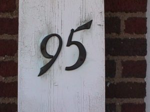 A house number: 95