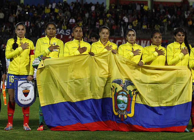 The women's national team from Ecuador