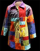 a colorful coat