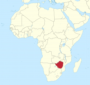 Zimbabue Mostrado en África