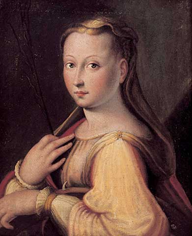 Self portrait of St. Catherine of Alexandria 