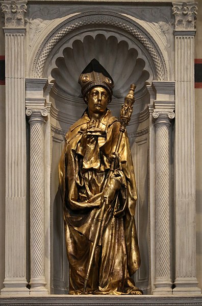Donatello's gilded bronze statue of Saint Louis of Toulouse