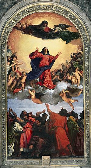 Titian's painting of the Assumption of the Virgin, a religious scene