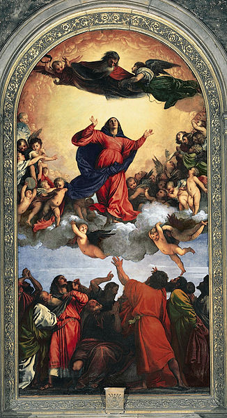 Titian's painting of the Assumption of the Virgin, a religious scene