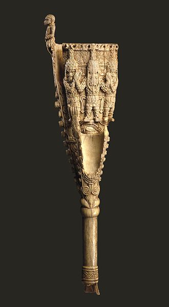 Benin double bell made from ivory 