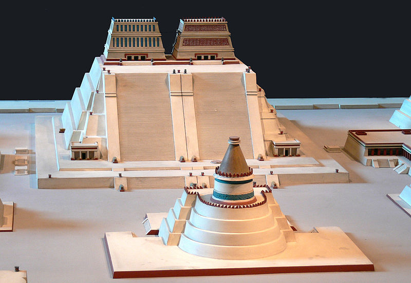 Reconstruction of the Tenochtitlan Templo Mayor in wood