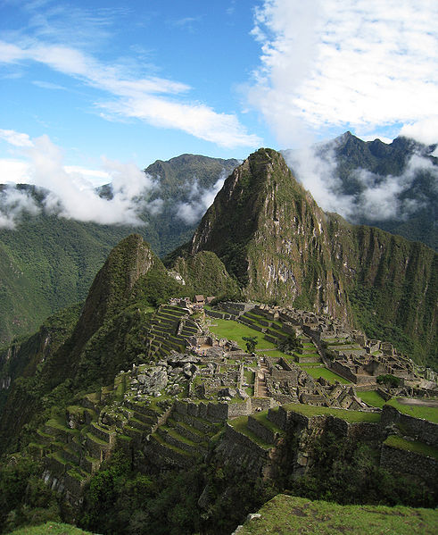 Machu Picchu a settlement high in the Andes mountains