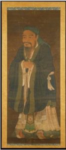 Retrato de Confucio, finales del siglo XIV, estampado de seda