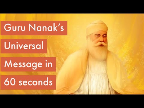 Thumbnail for the embedded element "Guru Nanak's Universal Message in 60 seconds!"