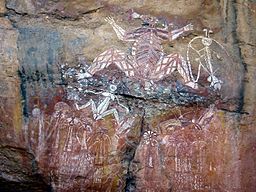 Arte rupestre aborigen, Anbangbang Rock Shelter, Parque Nacional Kakadu, Australia