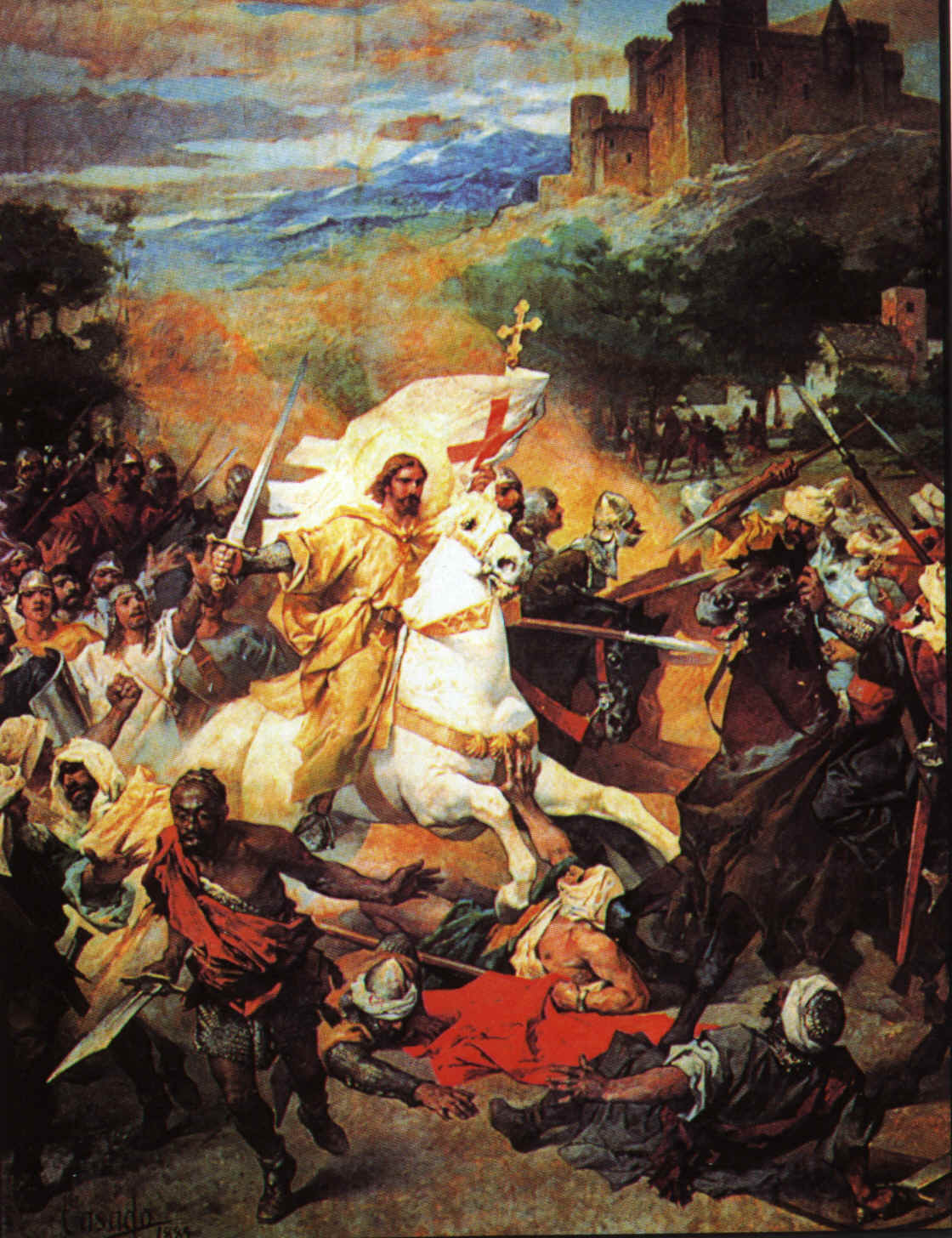 Santiago en la batalla de Clavijo - José Casado del Alisal (1885)