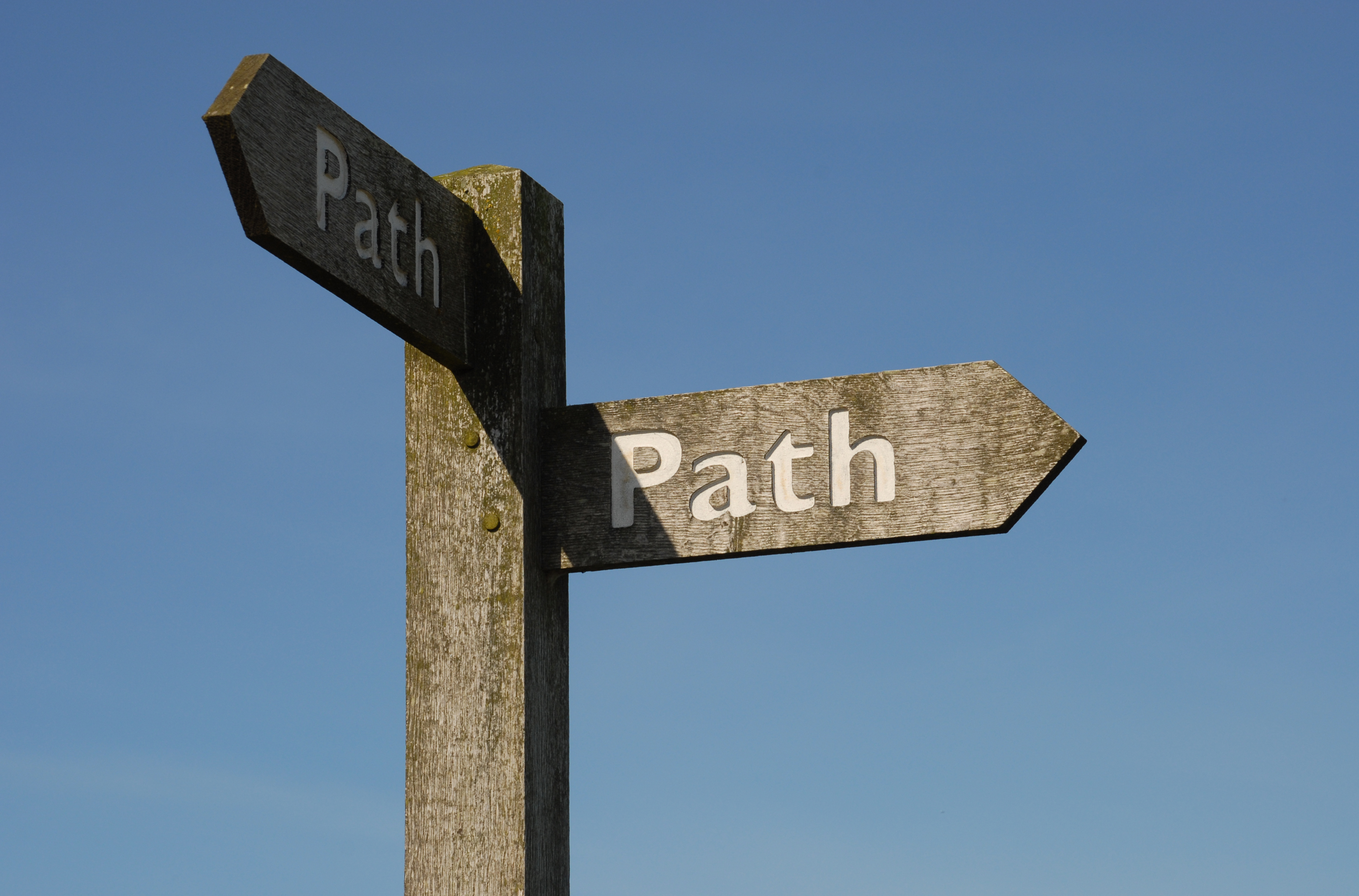 signpost that reads "path"