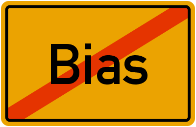 Le mot « Biais » est barré d'une seule ligne rouge.