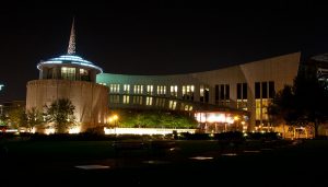 Country Music Hall of Fame at night