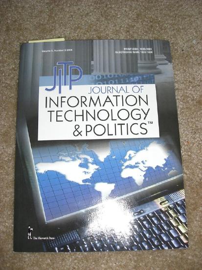 A print copy of the Journal of Information Technology and Politics