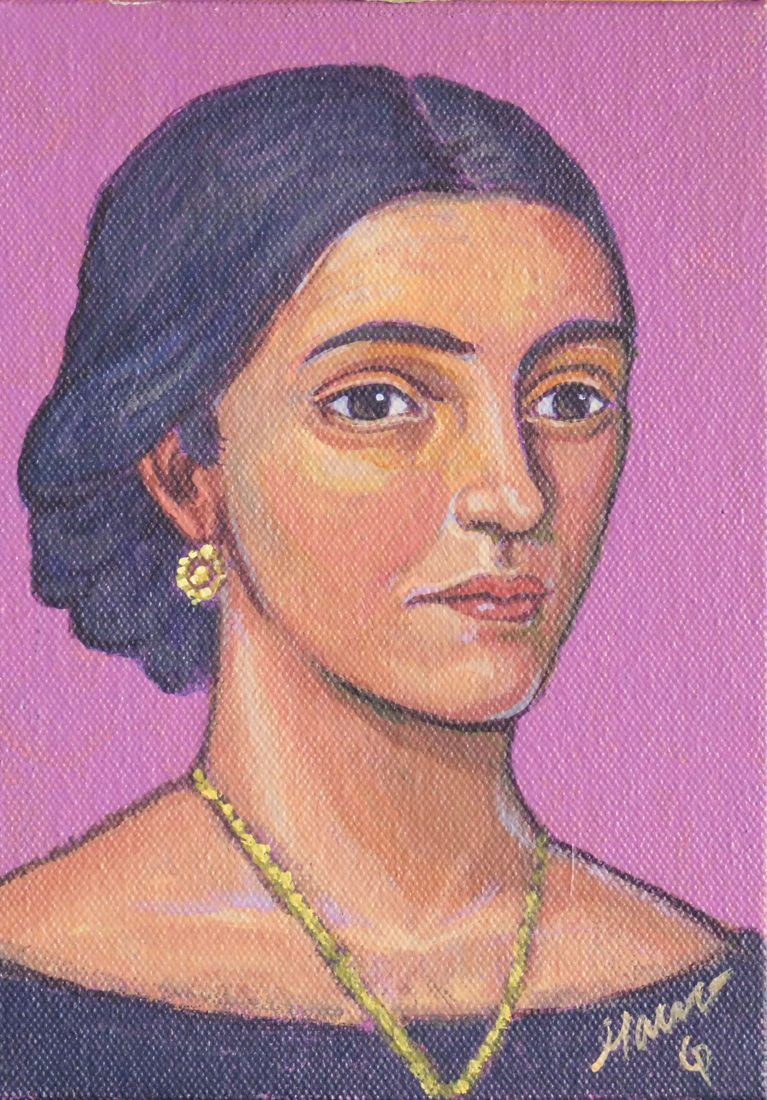 Manuela Sáenz, pintura original de Mauricio Giraldo
