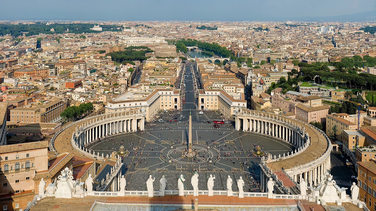 Overview of Saint Peters Square at the Vatican
