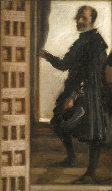 Closeup of man standing in the doorway