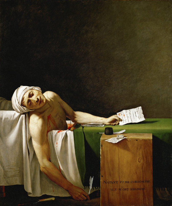 A man in a bathtub with a wound on his chest while writing in a journal