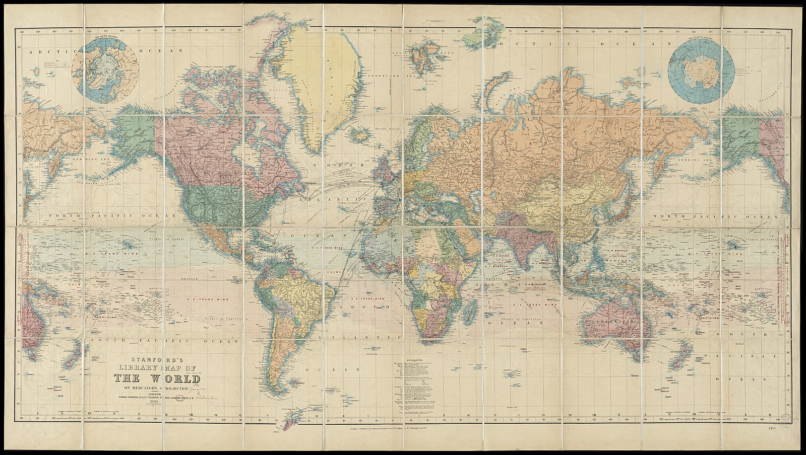Macerator map of the world according to American Navigators