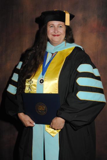 Cynthia Spence in academic robes