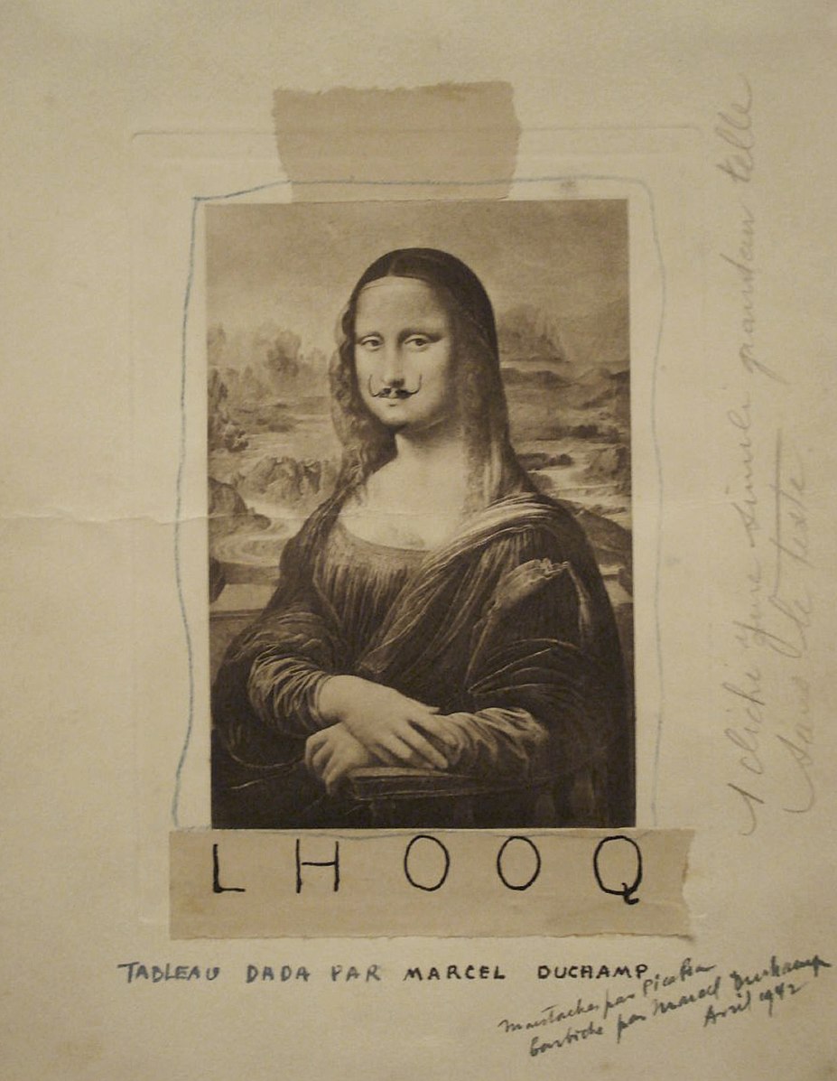 A portrait of a women with with a moustache