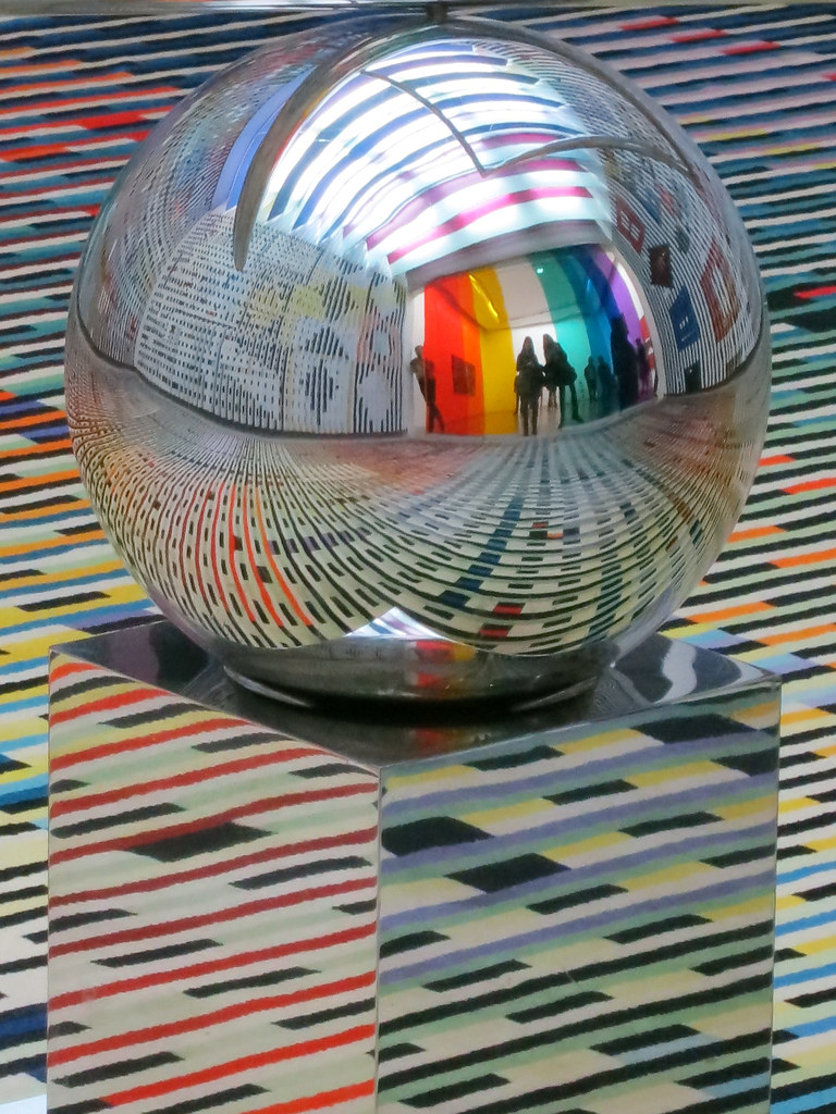 Clsoeup of the metal reflecting ball